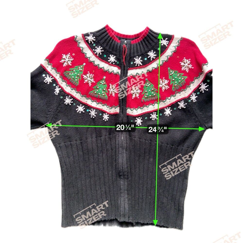 ASO Judy Greer Halloween Kills Christmas Sweater Size L Tiara International Ugly - Picture 12 of 14